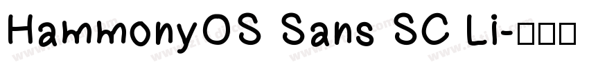 HammonyOS Sans SC Li字体转换